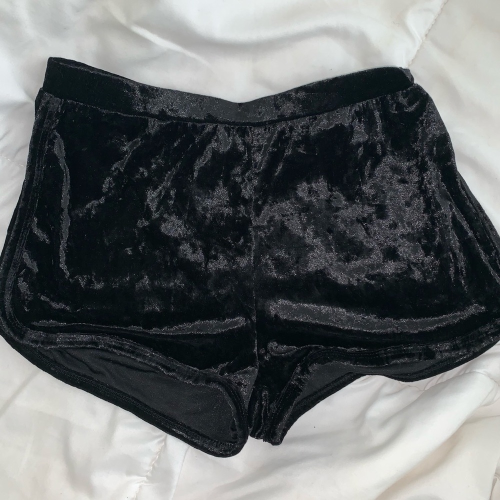 Windsor Black Velvet Shorts